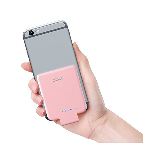 Product Cover oisle Portable Charger Mini Power Bank PowerCore 2200mAh Wireless External Backup Battery Pack High-Speed Ultra Thin Charging Compatible with iPhone 5(s)/6(s)/7/8/X- Pink