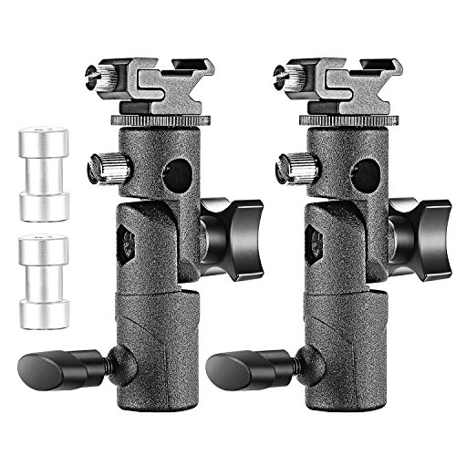 Product Cover Neewer Professional Universal E Type Camera Flash Speedlite Mount Swivel Light Stand Bracket with Umbrella Holder for Canon Nikon Pentax Olympus and Other Flashes, Studio Light, LED Light(2 Pack)