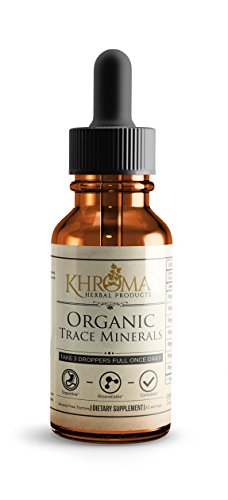 Product Cover Organic Trace Minerals - by Khroma Herbs - 2 oz Liquid Plant-Based Trace Mineral Blend - Designed for Maximum Absorption - 30 Servings