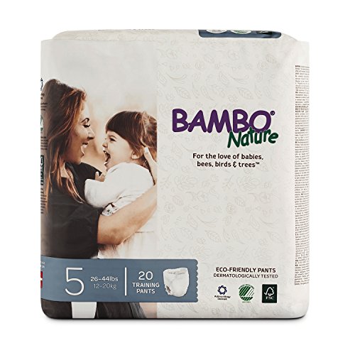 Product Cover Bambo Nature Eco Friendly Premium Training Pants for Sensitive Skin, Size 5 (26-44 lbs), 20 Count