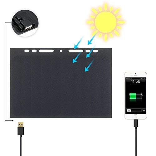 Product Cover Lixada 10W High Power Paper Shaped Mini Portable Monocrystalline Silicon Solar Panel Charger USB Port for Cell Phone Camping Riding Climbing Travel Outdoor Activity