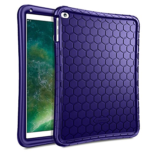 Product Cover Fintie iPad 9.7 2018 2017 / iPad Air 2 / iPad Air Case - [Honey Comb Series] Light Weight Anti Slip Kids Friendly Shock Proof Silicone Protective Cover for iPad 6th / 5th Gen, iPad Air 1 2, Navy