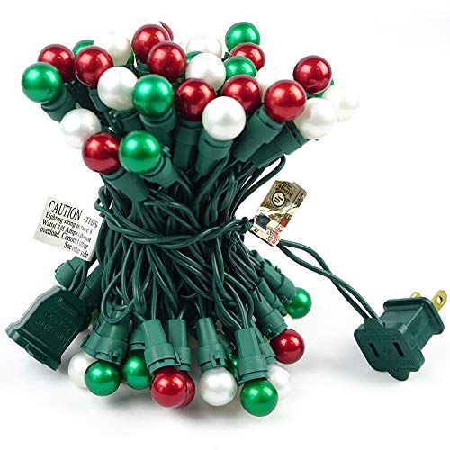 Product Cover BOHON Christmas Lights Indoor 19FT 70 LED Outdoor String Lights with Pearlized Glass Bulbs UL Certified Globe String Lights Multi Color for Holiday Party Halloween Tree Decor