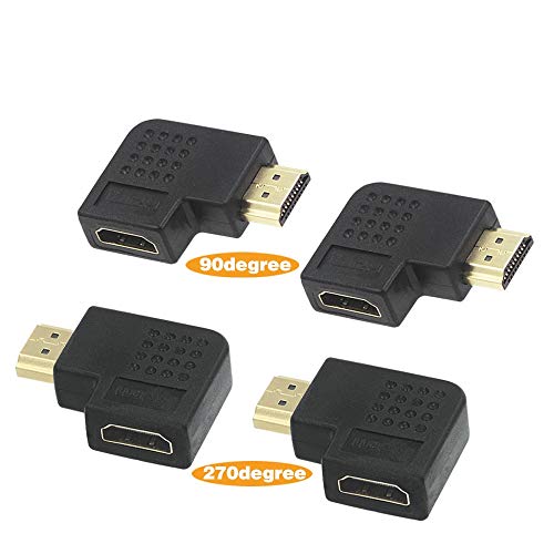 Product Cover VCE 2 Combos HDMI 90 and 270 Degree Male to Female Vertical Flat Adapter Support 3D&4K