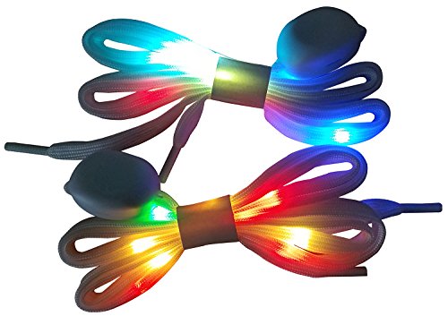 Product Cover LIHAI LED Light Up Shoelaces with Multicolor Flashing Led Shoe laces for Night Party Hip-hop Dancing Cycling Hiking Skatin