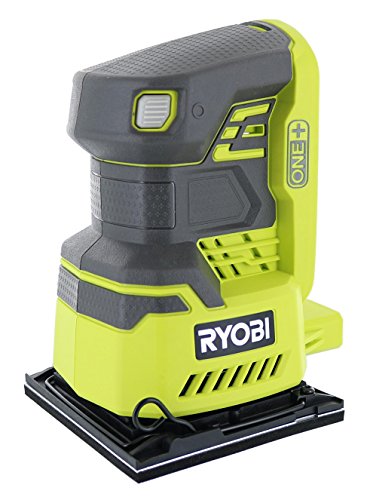 Product Cover Ryobi P440 One+ 18V Lithium Ion 12,000 RPM 1/4 Sheet Palm Sander w/ Onboard Dust Bag and Included Sanding Pads (Battery Not Included, Power Tool Only)