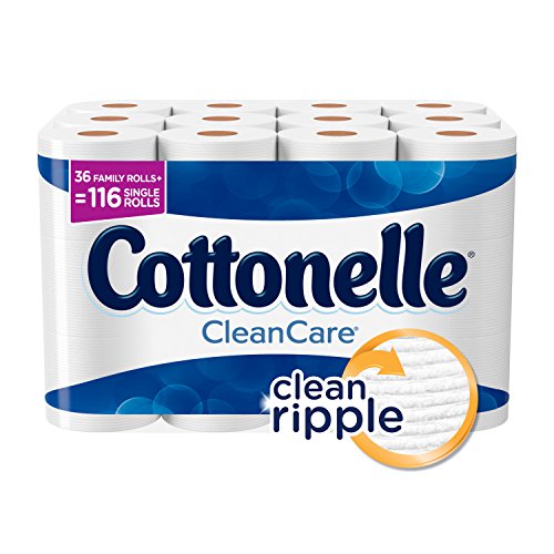 Product Cover Cottonelle CleanCare Family Roll Toilet Paper (Pack of 36 Rolls), Bath Tissue, Ultra Soft Toilet Paper Rolls with Clean Ripple Texture, Sewer and Septic Safe
