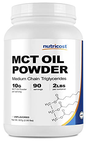 Product Cover Nutricost MCT Oil Powder 2LBS (32oz) - Great for Ketosis and Ketogenic Diets - Zero Net Carbs - Non-GMO + Gluten Free