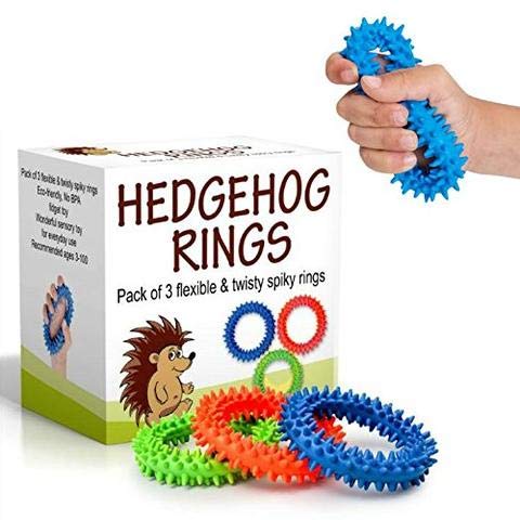 Product Cover Sensory Ring and Fidget Toy 3 Pack | Soft, Flexible Ring and Rubber Spikes | Helps Reduce Stress and Anxiety| Promotes Focus and Clarity | Children, Youth, Adults Sensory Toys