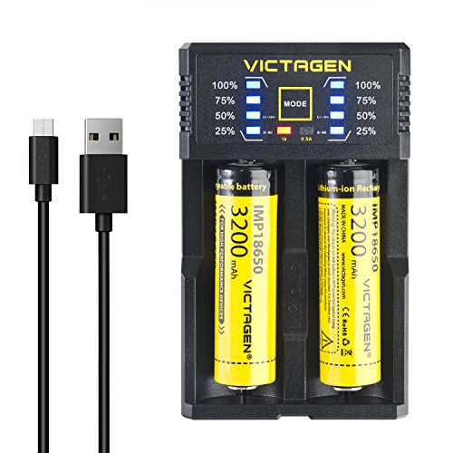 Product Cover Victagen Universal Smart Charger ;Intelligent Battery Charger For Rechargeable Batteries Li - ion/IMR/LiFePO4/Ni-MH/Ni-Cd AA AAA C D