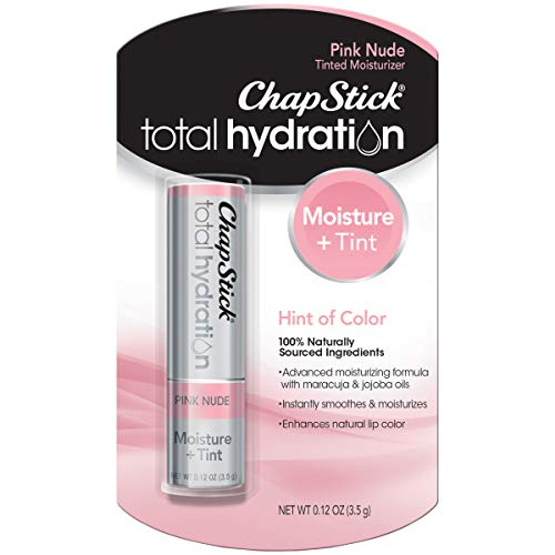 Product Cover Chapstick Total Hydration (Pink Nude Tint, 1 Blister Pack of 1 Stick) Tinted Moisturizer, 100% Natural Lip Color & Lip Treatment, 0.12 Oz