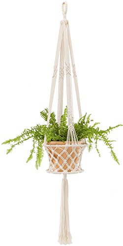 Product Cover Mkono Macrame Hanging Planter Basket Plant Hanger Home Decor, Up to 8 Inch Flower Pot