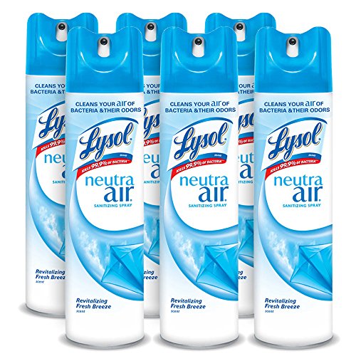 Product Cover Lysol Neutra Air Sanitizing Spray, Fresh Breeze, 60oz (6X10oz), Air Freshener, Odor Neutralizer