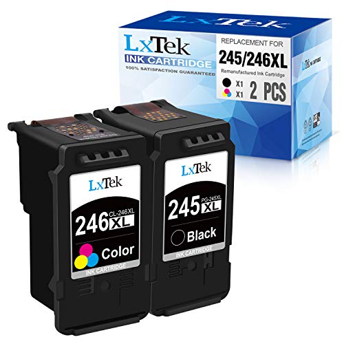 Product Cover LxTek Remanufactured Ink Cartridge Replacement for Canon PG-245XL CL-246XL PG-243 CL-244 XL to use with Pixma MX492 MX490 MG2420 MG2520 MG2522 MG2920 MG2922 MG3022 MG3029 IP2820(1 Black + 1 Tri-Color)