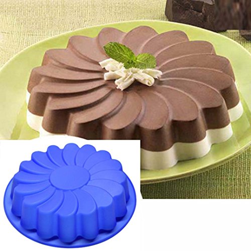Product Cover Botrong Random Color Silicone Large Flower Cake Mould Chocolate Soap Candy Jelly Mold Baking Pan