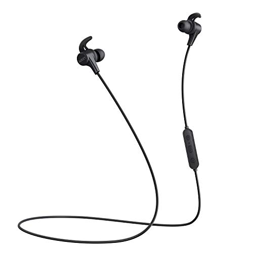 Product Cover AUKEY Wireless Headphones, 3 EQ Sound Modes, aptX and Sweat-Resistant Nano Coating, Secure Fit Bluetooth Sports Earbuds, 8-Hour Battery Life