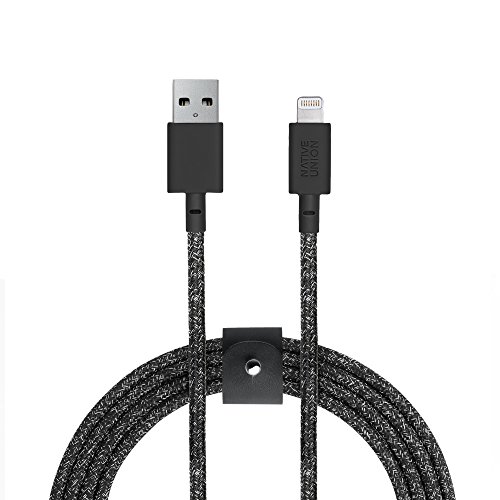 Product Cover Native Union Belt Cable XL - 10ft Ultra-Strong Reinforced [Apple MFi Certified] Durable Lightning to USB Charging Cable with Leather Strap for iPhone/iPad (Cosmos)