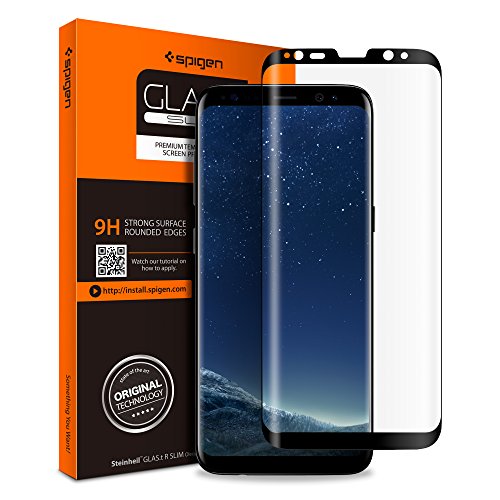 Product Cover Spigen Glas.tR Curved Galaxy S8 Screen Protector [ Tempered Glass ] [ Case Friendly ] for Samsung Galaxy S8