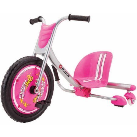 Product Cover Razor 360 FlashRider Sparking Kids Toys Ride-on Trike Tricycle with Hi-Impact Front Wheel with Flat-Free Tire - Pink (Pink)