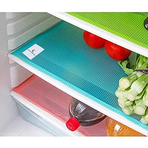 Product Cover Kuber Industries PVC 6 Piece Refrigerator Drawer Mat Set - Multicolour