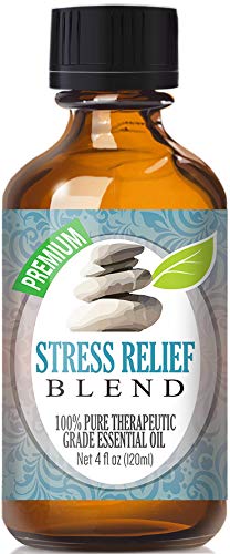 Product Cover Stress Relief Essential Oil Blend - 100% Pure Therapeutic Grade Stress Relief Blend Oil - 120ml