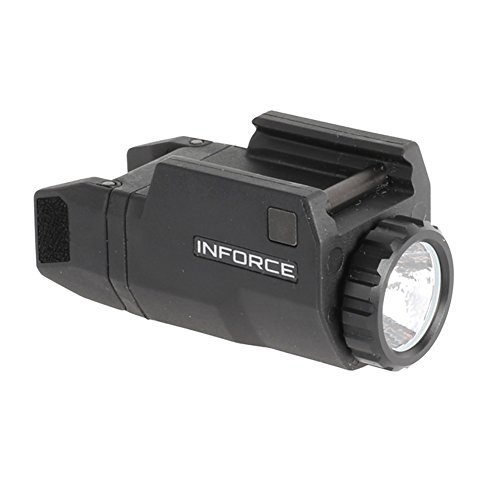 Product Cover InForce APLc Compact WML Weapon Mounted White Light For Glock Auto Pistol 200 Lumens Black ACG-05-1