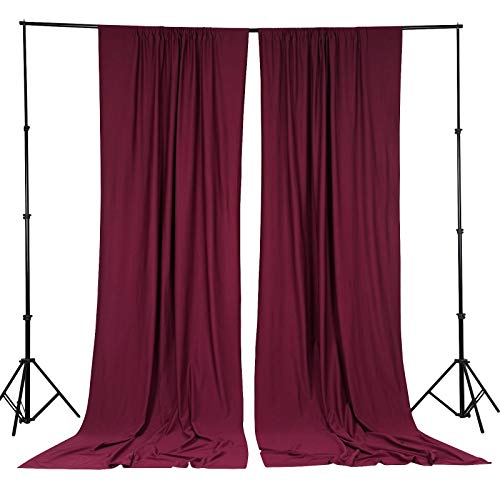 Product Cover BalsaCircle 10 ft x 10 ft Burgundy Polyester Photography Backdrop Drapes Curtains Panels Decorations Home Party Reception Supplies