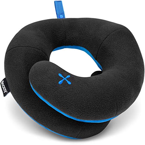 Product Cover BCOZZY Chin Supporting Travel Pillow- Keeps The Head from Falling Forward - Comfortably Supports The Head, Neck and Chin in Any Sitting Position. Adult Size, Black