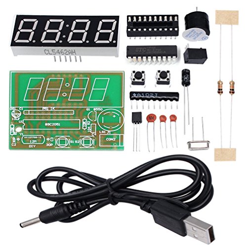 Product Cover WHDTS 4-Digit Digital Clock Kits with PCB for Soldering Practice Learning Electronics with English Instructions