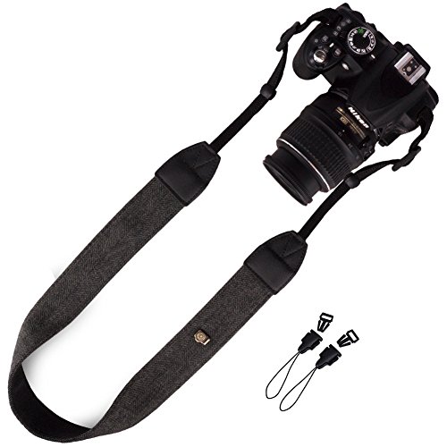 Product Cover Wolven DSLR/SLR Camera Neck Shoulder Belt Strap Compatible for All DSLR/SLR/Digital Camera (DC)/Instant Camera/Polaroid etc (Black)