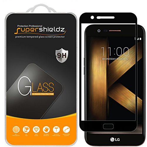 Product Cover [2-Pack] Supershieldz for LG K20 V / K20V (Verizon) Tempered Glass Screen Protector, [Full Screen Coverage] Anti-Scratch, Bubble Free, Lifetime Replacement Warranty (Black)