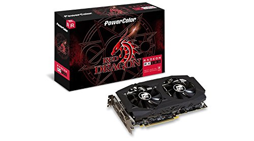 Product Cover PowerColor AMD Radeon RED Dragon RX 580 8GB GDDR5 1 x DL DVI-D / 1 x HDMI / 3 x DisplayPort Graphics Card (AXRX 580 8GBD5-3DHDV2/OC )