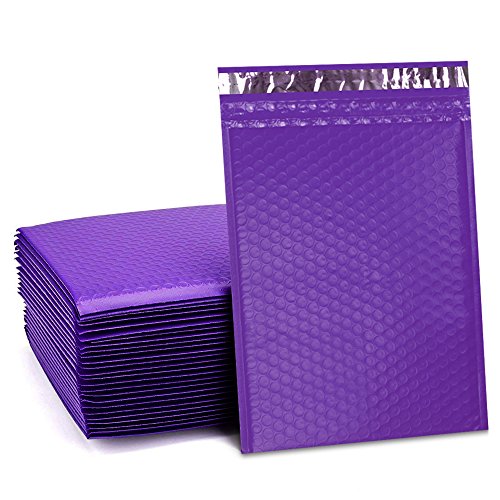 Product Cover UCGOU 8.5x12 Inch Purple Poly Bubble Mailers Padded Envelopes Self Seal Mailing Envelopes Bags Pack of 25