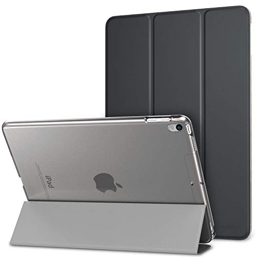 Product Cover MoKo Slim Lightweight Smart-Shell Stand Cover with Translucent Frosted Back Protector for Apple iPad Pro 10.5 Inch 2017 Released Tablet, Space Grey (Auto Wake/Sleep)