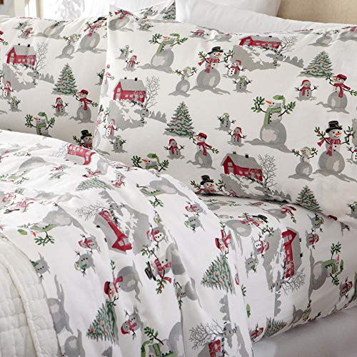 Product Cover Home Fashion Designs Flannel Sheets Full Winter Bed Sheets Flannel Sheet Set Winter Wonderland Flannel Sheets 100% Turkish Cotton Flannel Sheet Set. Stratton Collection (Full, Winter Wonderland)