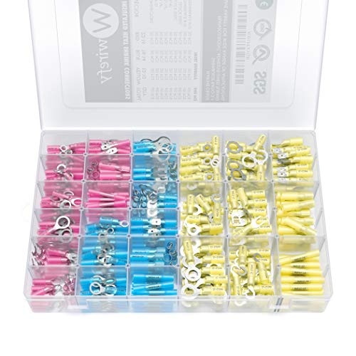 Product Cover 540 PCS Wirefy Heat Shrink Wire Connectors - Electrical Terminals Kit - Marine Automotive Crimp Connector Assortment - Ring Fork Hook Spade Butt Splices
