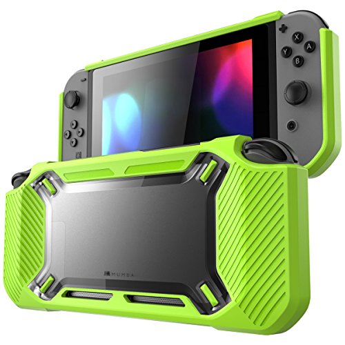 Product Cover Mumba case for Nintendo Switch, [Heavy Duty] Slim Rubberized [Snap on] Hard Case Cover for Nintendo Switch 2017 release (Green)