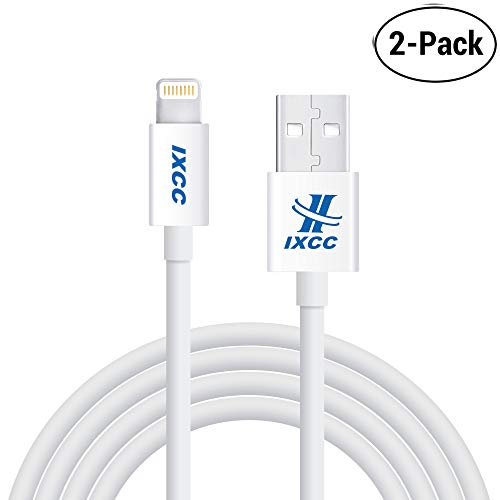 Product Cover Extra Long iPhone Charger Cable, iXCC 10 Feet Lightning 8pin to USB Charge and Data Cord for iPhone SE/5/5s/6/6s/6s Plus/7/7 Plus/iPad Mini/Air/Pro [Apple MFi Certified]-2Pack White