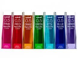 Product Cover Uni NanoDia Color Mechanical Pencil Leads 0.5mm 7 Color Set, 7 Pack/total 140 Leads