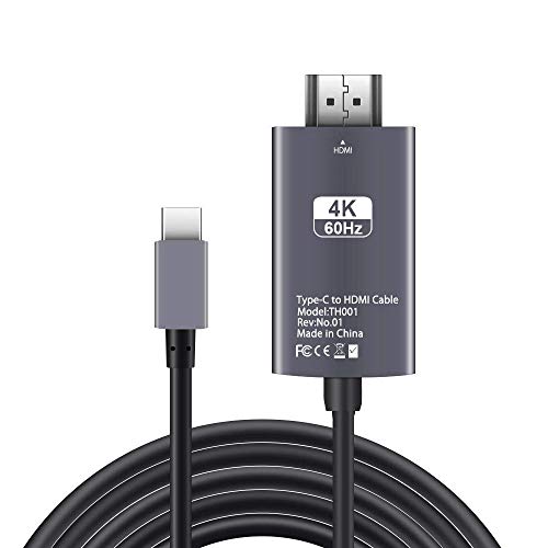 Product Cover USB C to HDMI Cable, QCEs USB Type C to HDMI Cable Adapter 4K 60Hz 6.6ft/2m to TV/Monitor Thunderbolt 3 Compatible with Samsung Galaxy S10 S9 S8 Plus Note 9/8, MacBook Pro/Air 2018 iMac, Dell XPS
