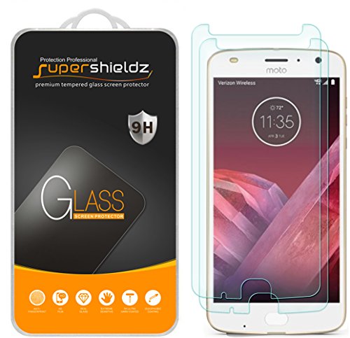 Product Cover (2 Pack) Supershieldz for Motorola (Moto Z2 Play) Tempered Glass Screen Protector, 0.33mm, Anti Scratch, Bubble Free