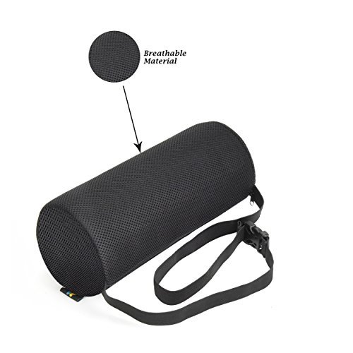 Product Cover Lumbar Support Roll Pillow With (Firm Density) Cool Ventilation Technology, and Clip to Strap to the Chair, Sciatica and Pain Relief