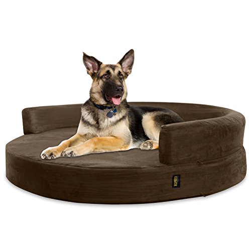 Product Cover KOPEKS Deluxe Orthopedic Memory Foam Round Sofa Lounge Dog Bed - Jumbo XL - Brown