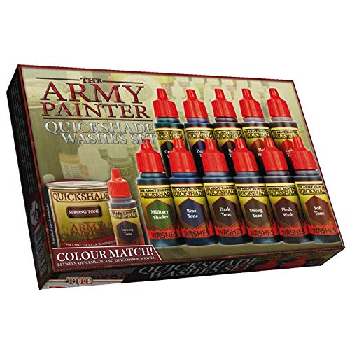 Product Cover The Army Painter Warpaints Quickshade Wash Set - Miniature Painting Kit of 11 Dropper Bottles with Fluid Acrylic Paint Color Washes