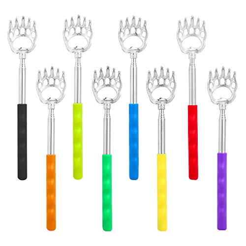 Product Cover Back Scratcher Ohuhu 8 Pack Extendable Telescopic Bear Claw Back Itching Scalp Scratchers Massager, Portable Hand Massage Tool, Great Valentine's Day Gift Ideal