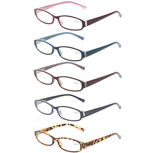 Product Cover Reading Glasses 5 Pairs Quality Fashion Men Women Spring Hinge Readers