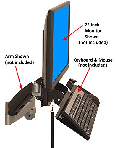 Product Cover SDS iMount 4.0 Adjustable Keyboard & Monitor Wall Mount w/Tilt, Fold Away Adjustable Tray System 7x18 Inch Tray + Mouse Catcher Tray(Mounts Directly to The Wall) Small Foot Print Fits in Your Space