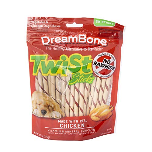 Product Cover DreamBone DBTT-02844 Chicken Twist Sticks Pet Chew Treats (50 Pack), One Size