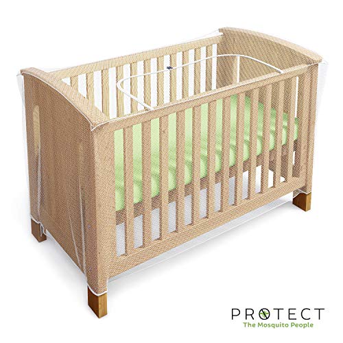 Product Cover Mosquito Net for Crib - Baby Crib Net to Protect from Insects & Keep Baby in Safely - with Zipper Feature for Quick, Easy Access (by Luigi's)