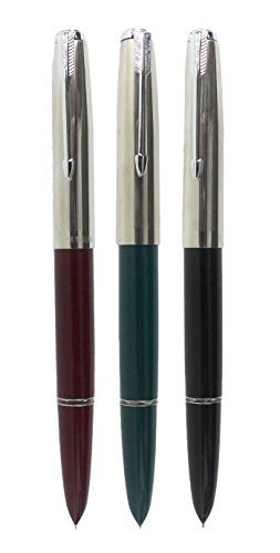 Product Cover Sipliv 3PCS Classic Fountain Pen Hero 616, in 3 Colors, Silver Trim